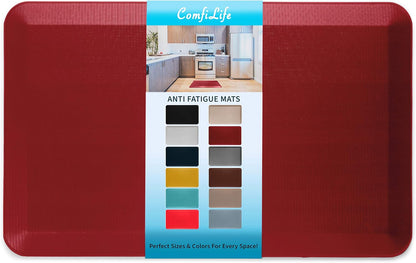 ComfiLife Anti Fatigue Floor Mat – 3/4 Inch Thick Kitchen Mats for Floor, Standing Desk Mat, Kitchen Rug – Comfort at Home, Office – Durable – Stain Resistant – Non-Slip Bottom (20" x 32", Black)