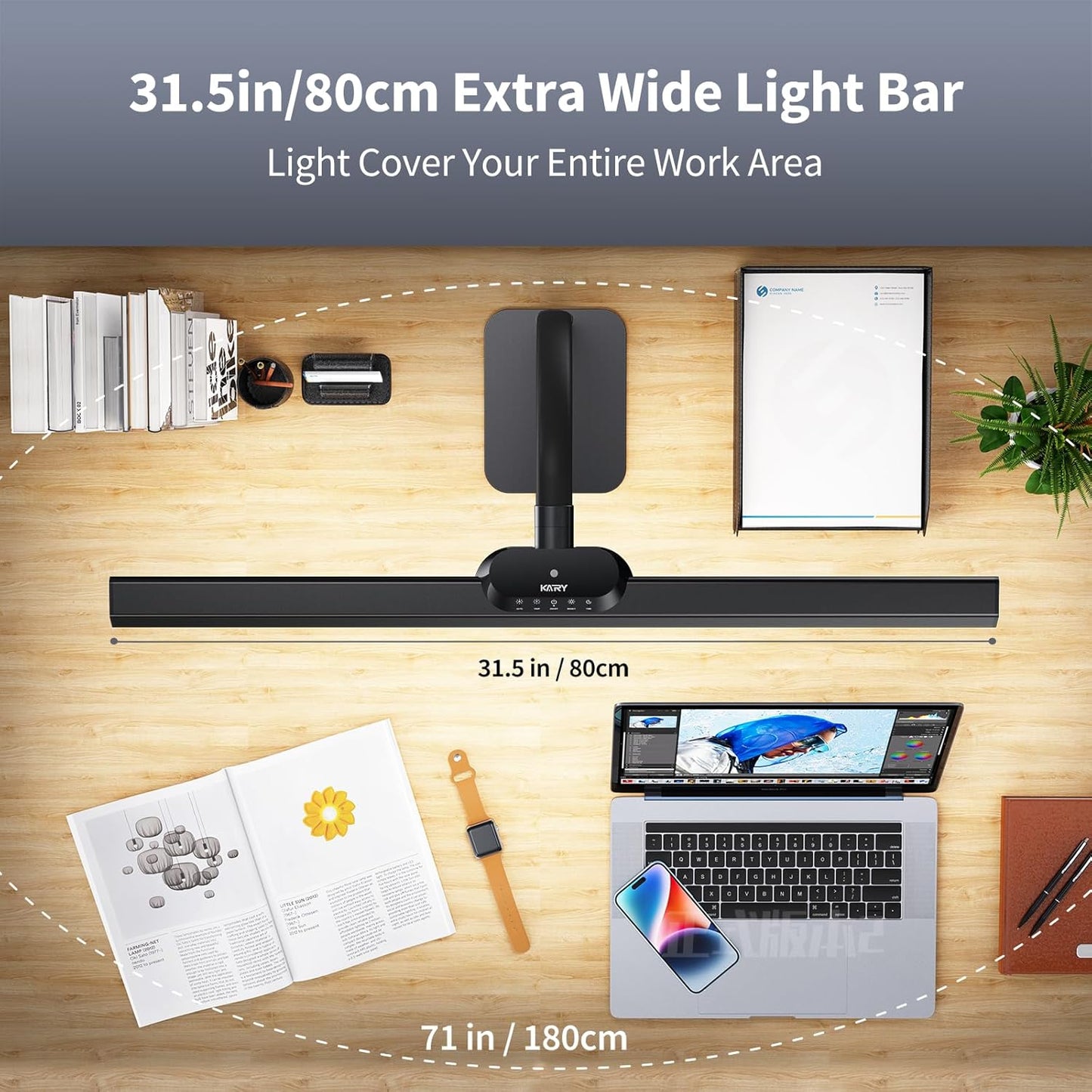 Desk Lamp with USB Charging Port for Home Office 24w Architect Remote Base Dual Task Led Light Modern 5 Color Modes Dimmable Adjustable Gooseneck Double Head Reading Drafting Eye Caring Tall Lamps