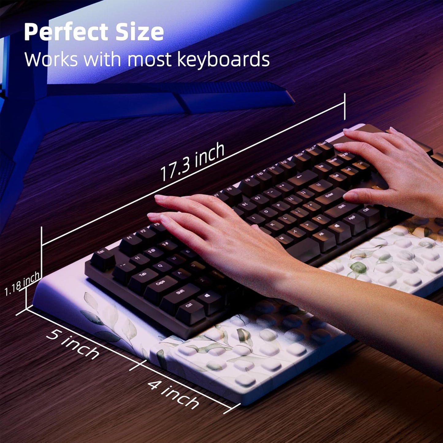 Ospelelf Tilt Keyboard Stand with Wrist Rest, Comfy Ergonomic Keyboard Riser Holder for Office Home