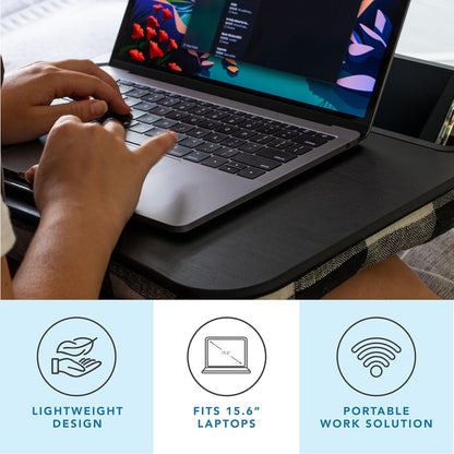 LAPGEAR Designer Lap Desk with Phone Holder and Device Ledge - Arrow Stripes - Fits up to 15.6 Inch Laptops - Style No. 45411