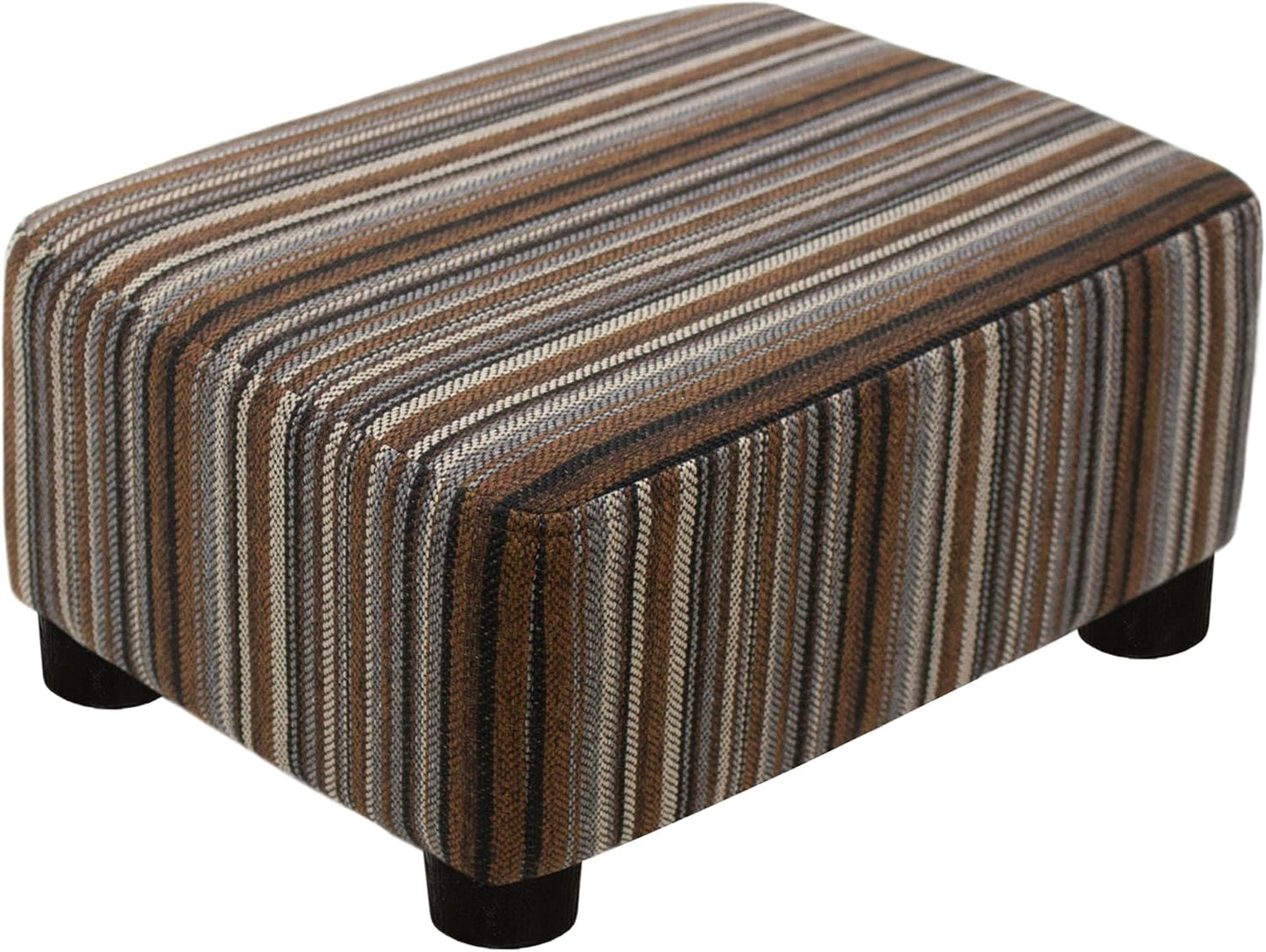 CAROLMADE Small Foot Stool Ottoman Footstool with Legs Under Desk Footrest for Living Room Bedroom and Office, Soft Ivory White