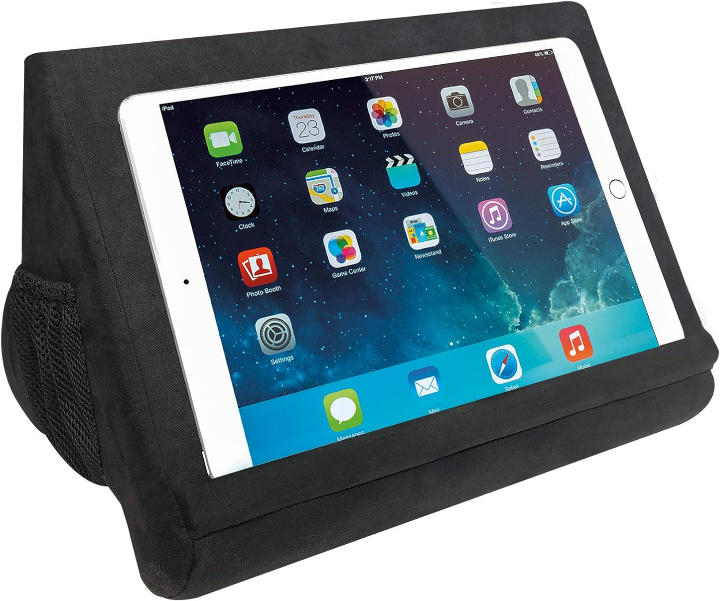 Ontel Pillow Pad Fold Away Multi-Angle Soft Tablet Stand, Gray
