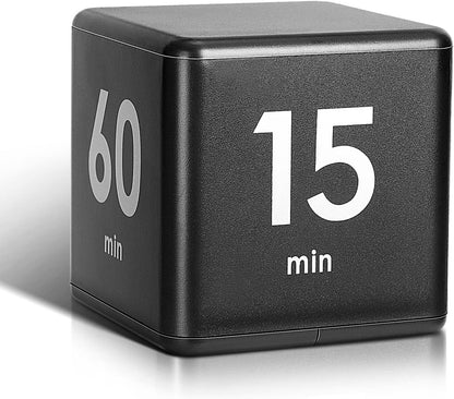 Weewooday Cube Timer, Gravity Sensor Flip Timer for ADHD Productivity, Classroom Kitchen Study Workout Cooking Desk Timers for Time Management, 15 20 30 60 Minutes Countdown Tool(Pink)