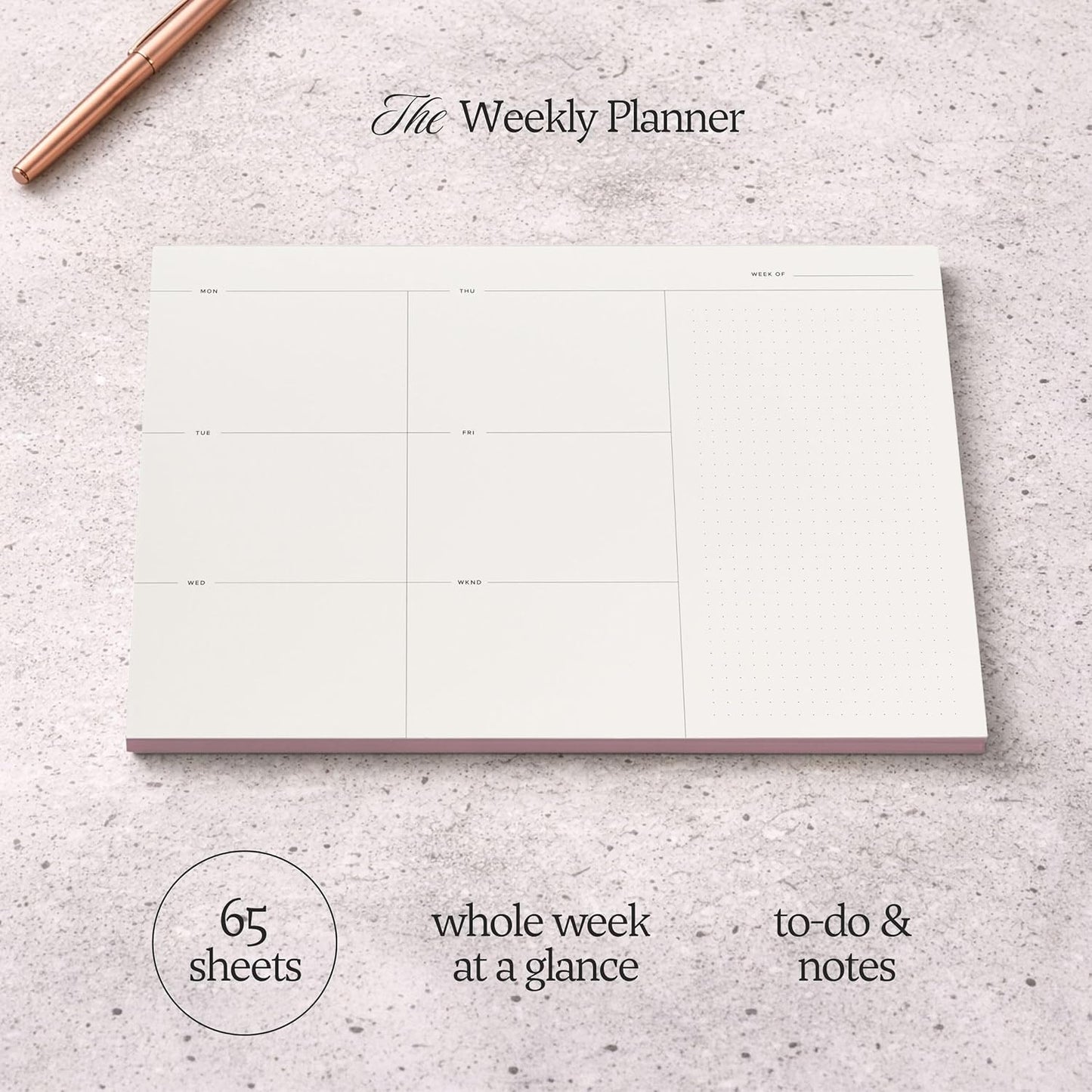 Daily To-Do List Notepad – Desk Pad for Work and Study, Lime, 8.25x5.85 Inches