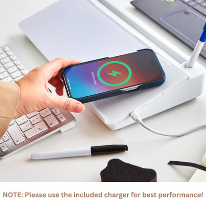 Desktop Dry Erase Board with Charger