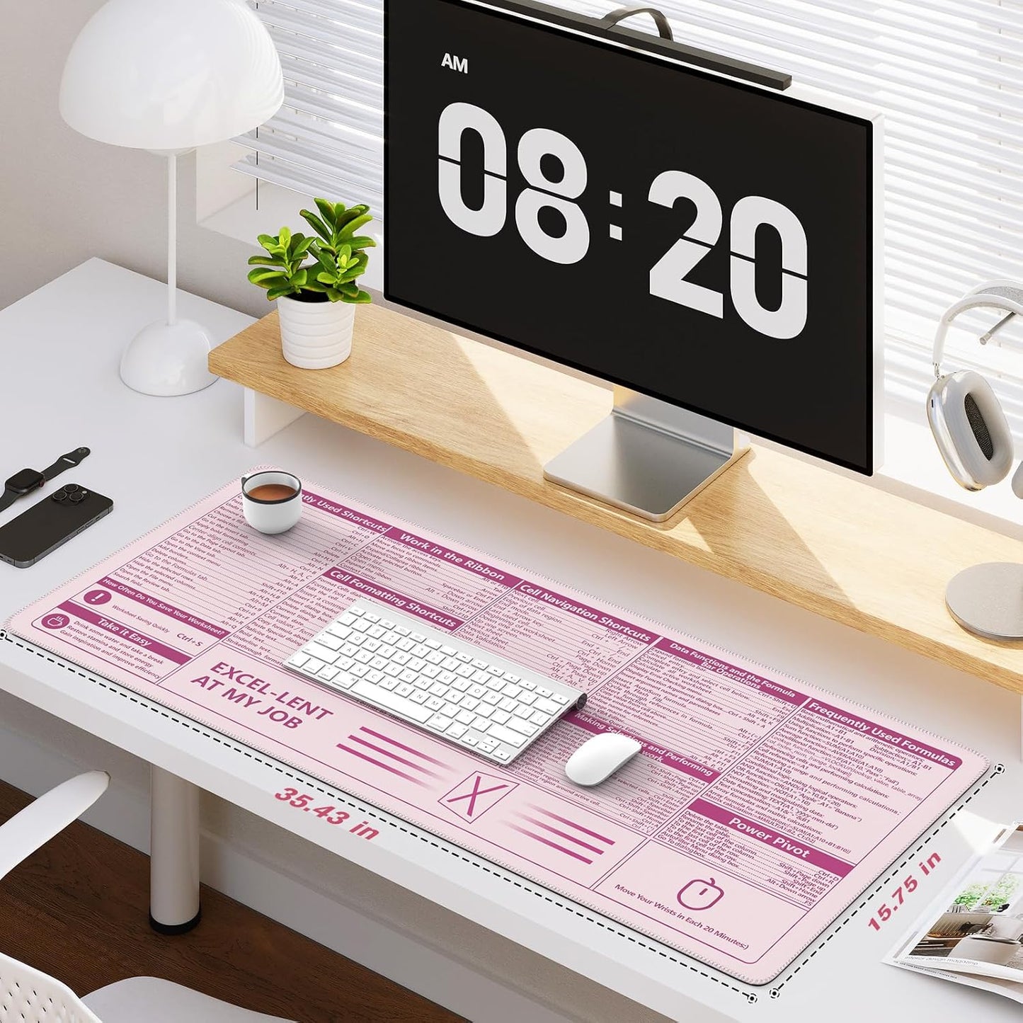 iCasso Desk Cover Mat, Office Mouse Pad, Desk Protector Mat, Extra Large Matt for Desktop,Anti-Slip XXL Big Mousepad with Stitched Edges for Computer Keyboard Retro Black - Colors B
