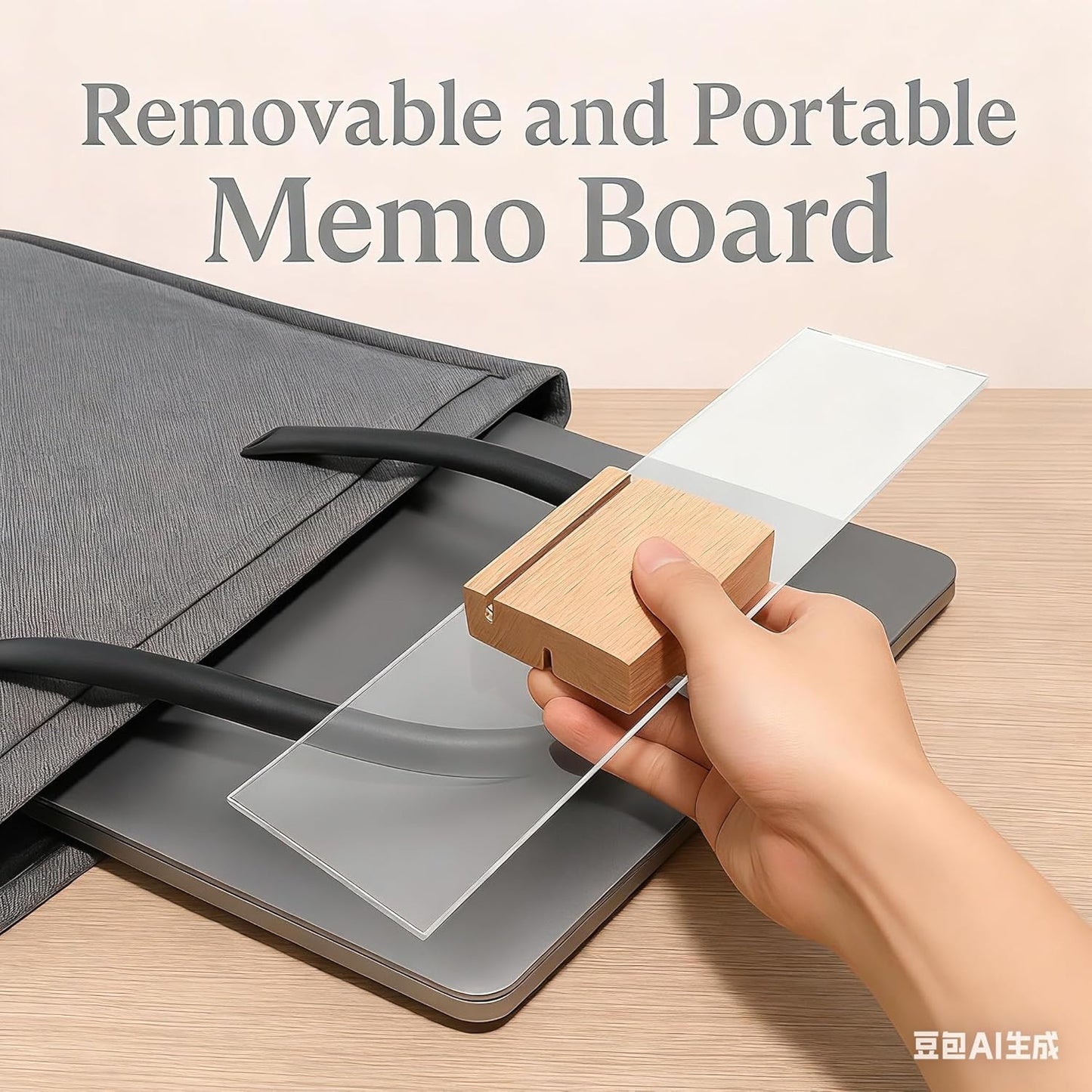 Monitor Memo Board,Detachable Acrylic Sticky Note Holder - Transparent Desktop Monitor Memo Board Stand for Computer Laptop, Portable Message Panel Reminder Office Desk Accessories (2PCS)