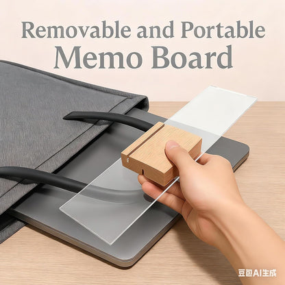 Monitor Memo Board,Detachable Acrylic Sticky Note Holder - Transparent Desktop Monitor Memo Board Stand for Computer Laptop, Portable Message Panel Reminder Office Desk Accessories (2PCS)