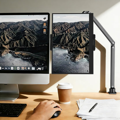 Urmust Tablet Stand for Desk, Adjustable iPad Holder for Bed, 360° Rotation, Sturdy Aluminum Tablet Arm Mount for 4.7"-15.6" iPad Pro/Air/Mini, iPhone, Galaxy Tab, for Kitchen, Work, Video Call