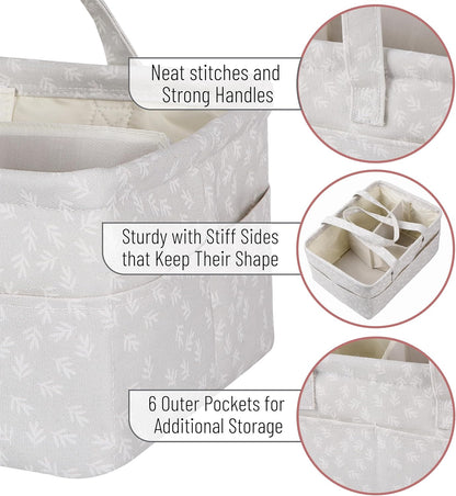 Mr. Pen- Baby Diaper Caddy Organizer, Gray, Medium, Nursery Storage Bin and Car Organizer for Diapers and Baby Wipes