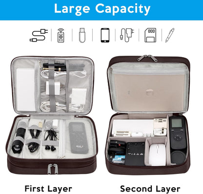 CILLA Electronics Organizer Travel, Travel Cord Organizer Case, Compact Electronics Accessories Bag for Cable, Cord, Charger, Phone