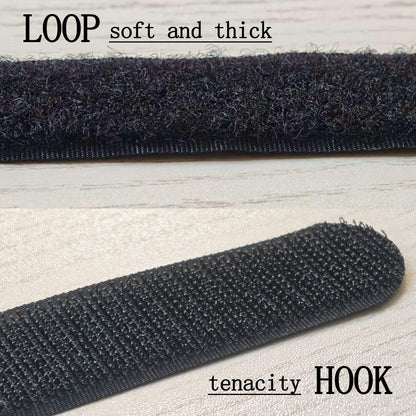 18 inch Extend Cable Strap and Adjustable Securing Strap with Buckle - 12 PCS Reusable Hook and Loop Fastening Nylon Cable Tie Wrap
