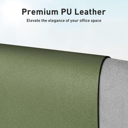Aothia Leather Office Desk Pad Protector, Non-Slip PU Leather Desk Blotter, Waterproof Laptop Writing Mouse Pad for Office and Home, Black, 31.5" x 15.7" - Colors B