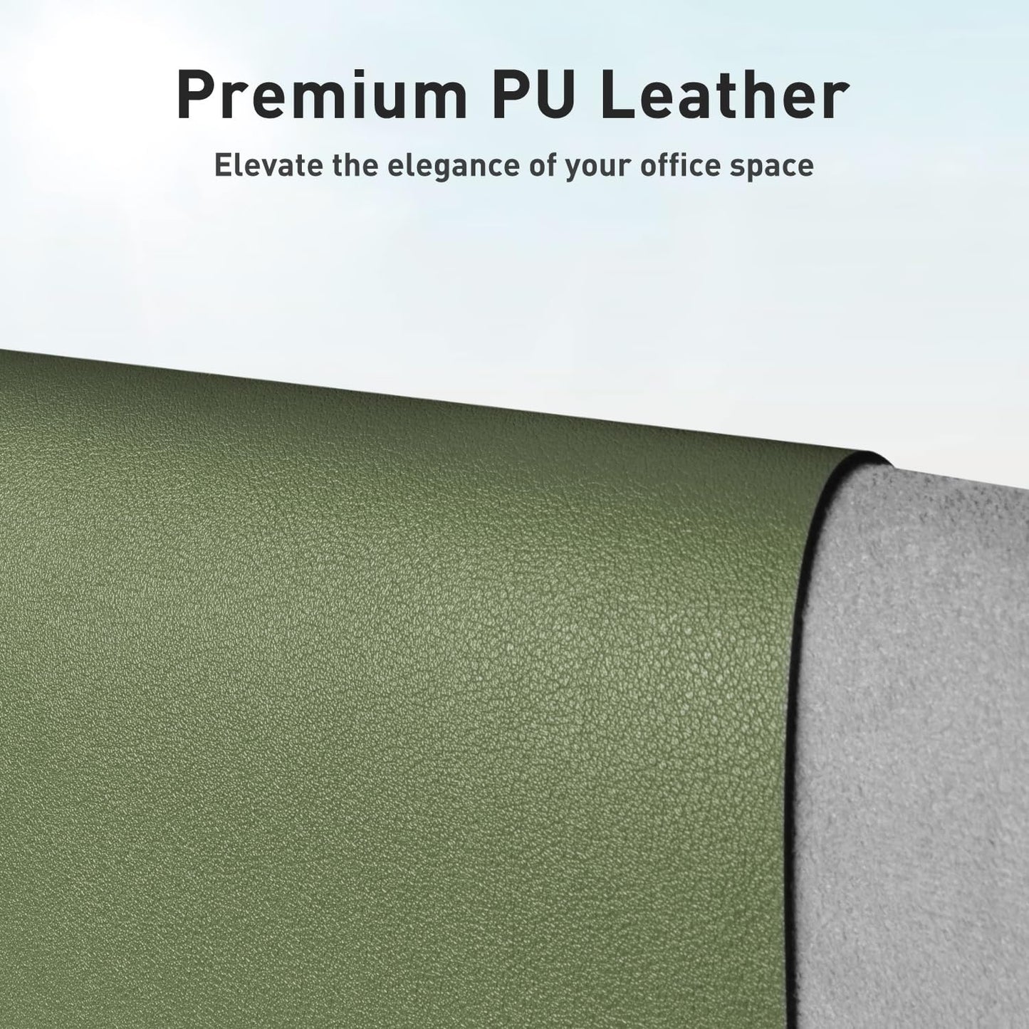 Aothia Leather Desk Pad Protector, Mouse Pad, Office Desk Mat, Non-Slip PU Leather Desk Blotter, Laptop Desk Pad, Waterproof Desk Writing Pad for Office and Home (Black,36" x 17") - Colors B
