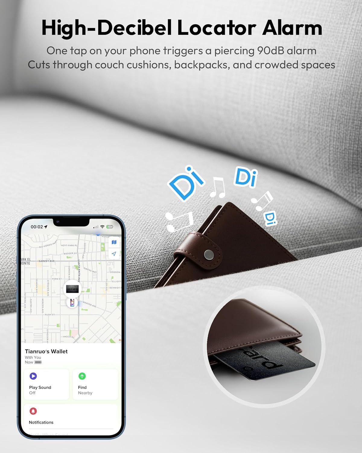 Wallet Tracker Card for Both Google’s Find Hub and Apple Find My, 5 Years Battery Life Ultra-Thin Android Tracker Card, IP68 Waterproof Wallet Finder for Passport, Purse,Gags,1 Pack