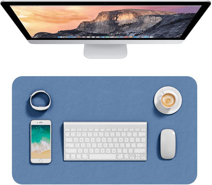 Hsurbtra Desk Pad, 23.6" x 13.8" PU Leather Desk Mat, M Extended Mouse Pad, Waterproof Desktop Blotter Protector, Non-Slip Ultra Thin Small Laptop Keyboard Writing Mat for Office Home, Pink