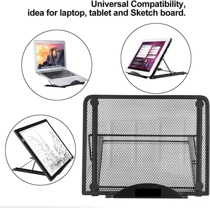 13.4x11.6inch Large Stand Ventilated Adjustable Light Box Laptop Pad Stand, Multifunction Tracing Holder for Ipad A3 A4 LED Tracing Light Pad Tablet Tracer