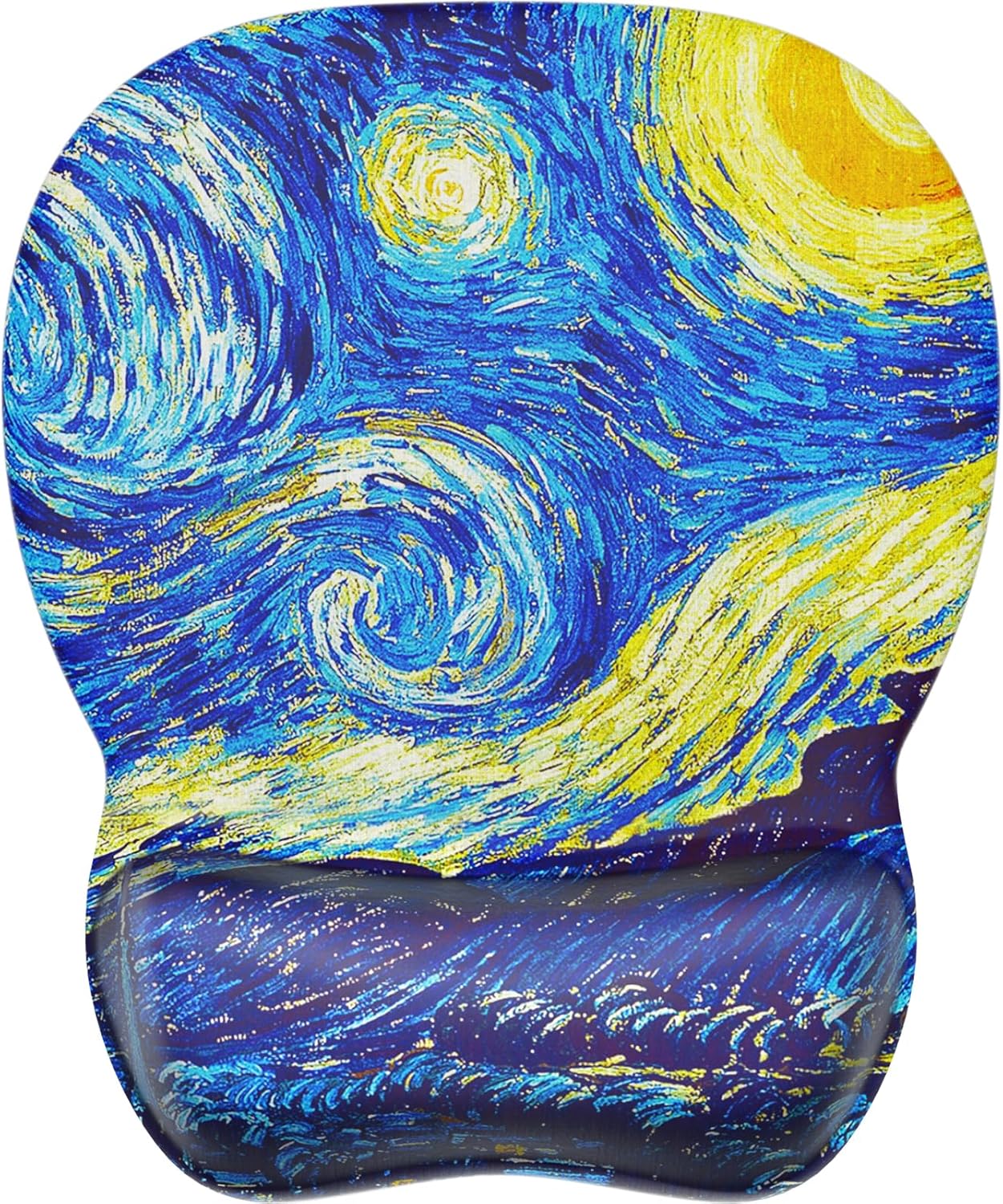 MROCO Ergonomic Mouse Pad with Gel Wrist Rest, Smooth Wrist Support Surface, Non-Slip PU Base for Pain Relief, Comfortable Mousepad for Computer, Laptop, Office & Home, 9.4 x 8.1 in, Black