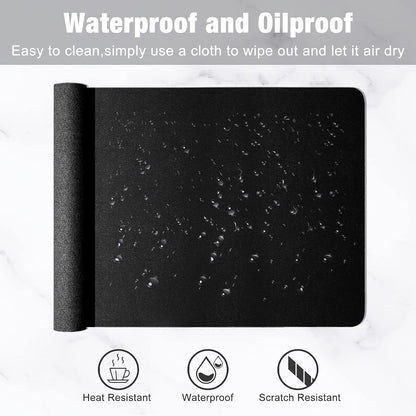 Hsurbtra Desk Pad, 23.6" x 13.8" PU Leather Desk Mat, M Extended Mouse Pad, Waterproof Desktop Blotter Protector, Non-Slip Ultra Thin Small Laptop Keyboard Writing Mat for Office Home, Pink
