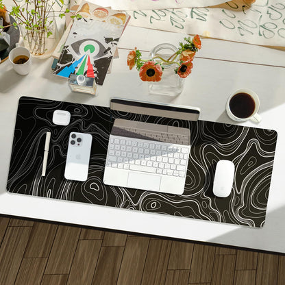 Reniteco Waterproof Large Gaming Mouse Pad with Durable Stitched Edges, Non-Slip Rubber Base, Grainy Jacquard Mouse Mat Desk Pad for Home Office Gaming, 31.5''x11.8''x0.12'', Matte Beige