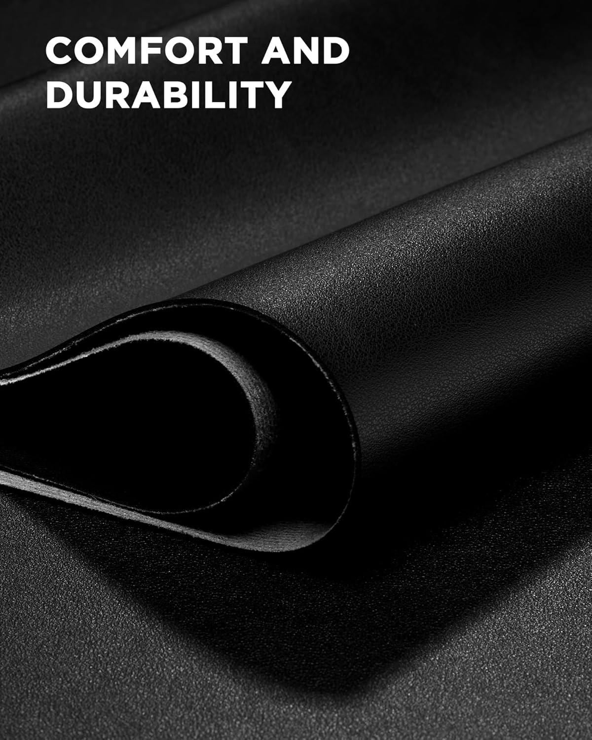 YSAGi 35.4" x 17" Large PU Leather Desk Mat for Keyboard and Mouse - Waterproof Non-Slip Desk Pad Protector for Office, Home, Writing Desk, Black