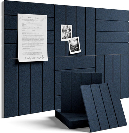 Fluxynara Large Felt Bulletin Board 48" x 36" Cork Board Alternative-12 Pack with 70 Safe Removable Adhesive Tabs, Cork Boards for Walls Cork Board for Home Office Classroom Pin Board (Oatmeal)