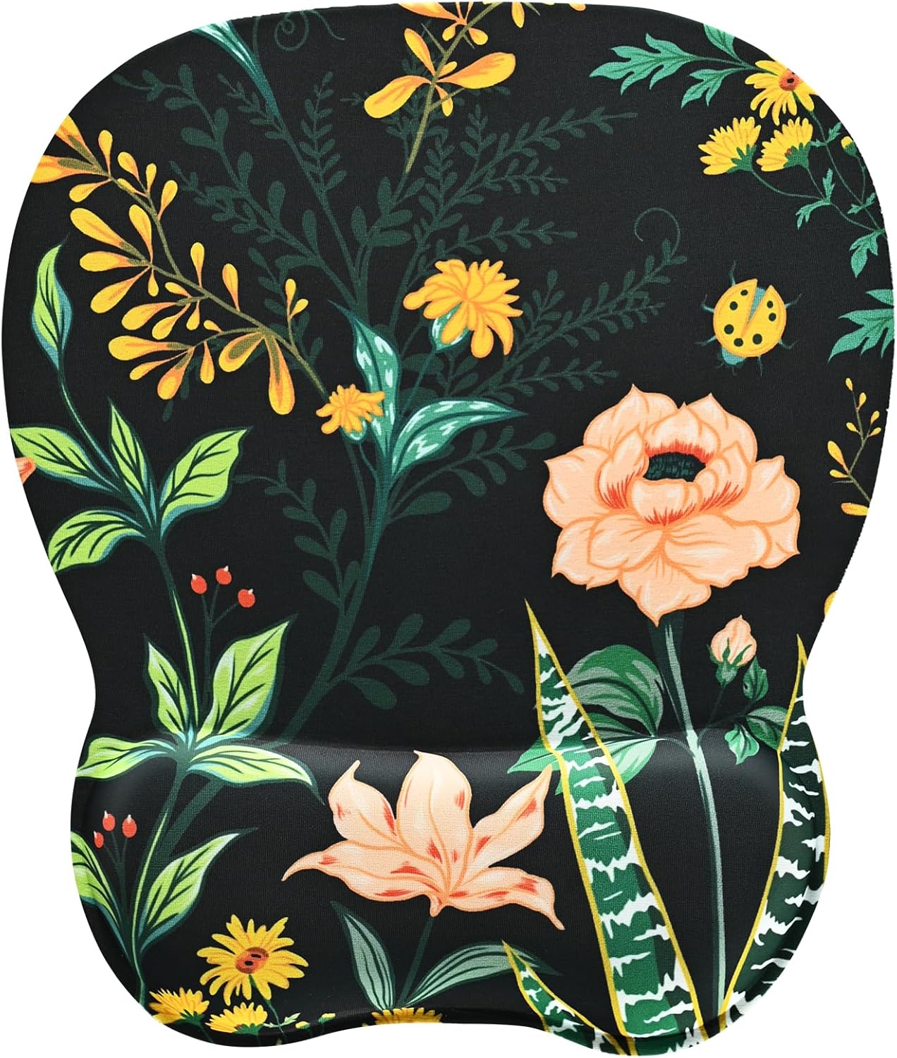 EooCoo Ergonomic Mouse Pad with Wrist Support, Mousepad with Memory Foam Wrist Rest and Non-Slip Base for Computer, Cafe, Home & Office, 9.64 x 8.26 in Office Desk Accessories