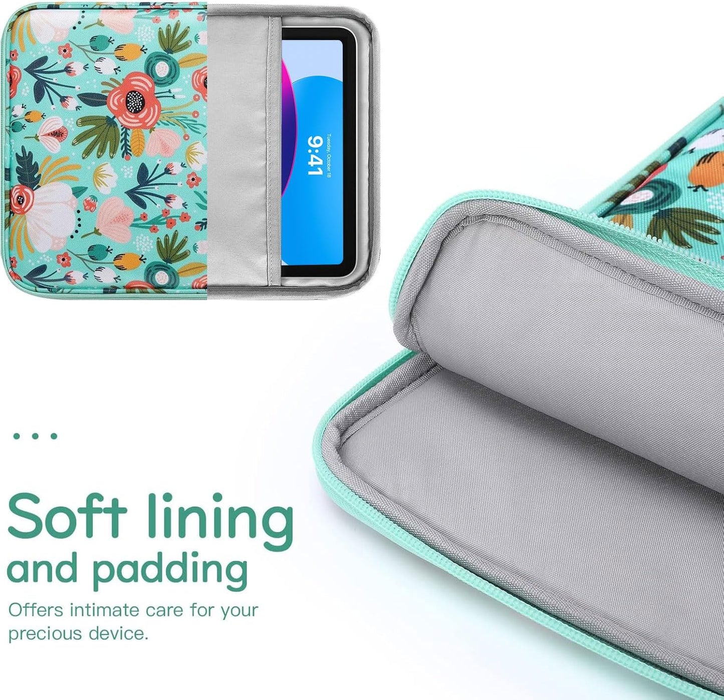 Dadanism 9-11" Tablet Sleeve Bag Carrying Case for iPad (A16) 11th Gen 11", iPad 10th Gen 10.9" Air 5/4, iPad Air M4/Pro 11", iPad 9/8/7th, Galaxy Tab A11+ Plus 11", Remarkable 2 10.3", Black