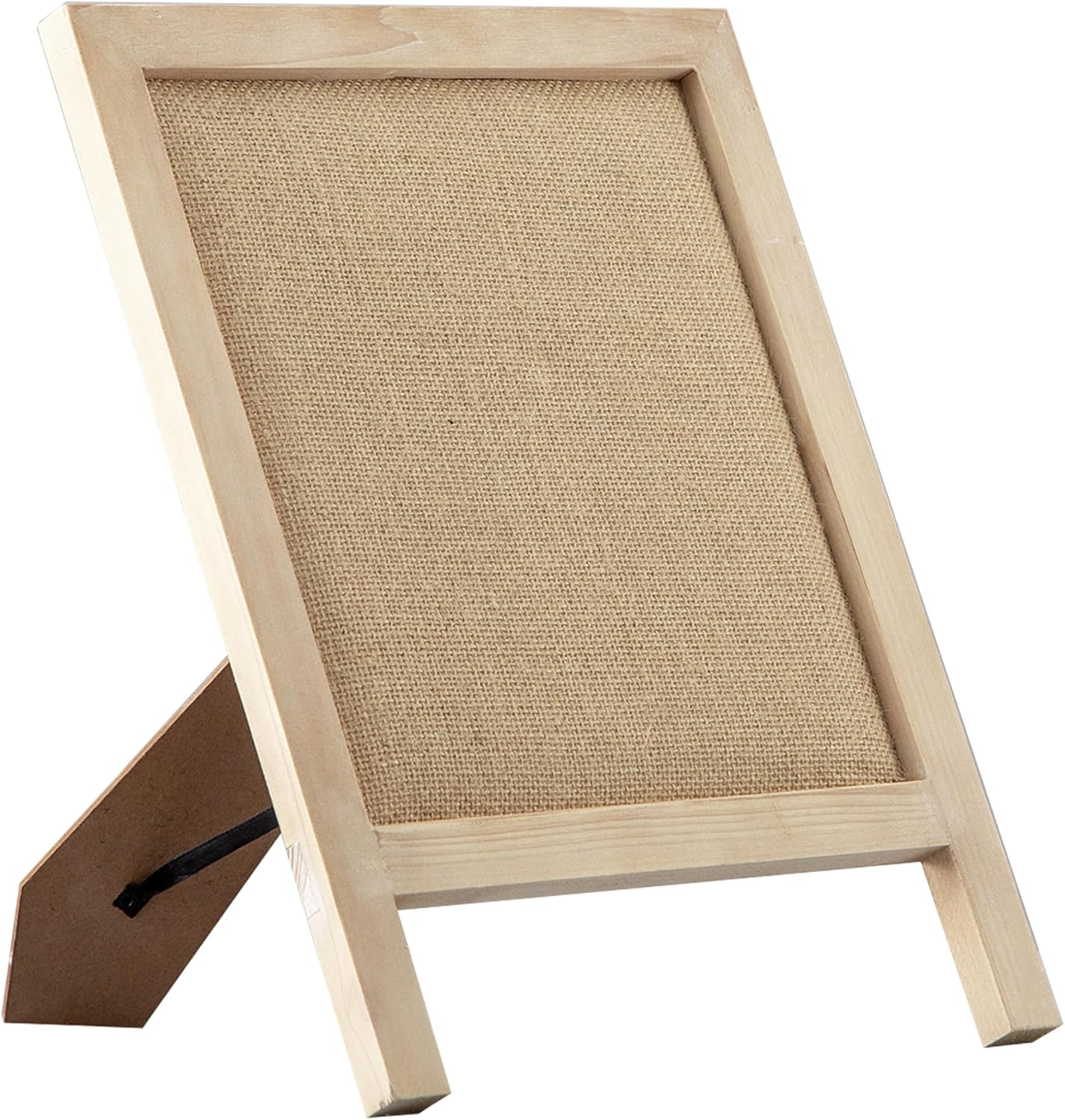 SOFE Small Bulletin Board for Desk, 12"×15" Linen Pin Board with Stand, Tabletop Vision Board, Message Board Memo Display Board, Farm House Standing Notice Board for Home Office