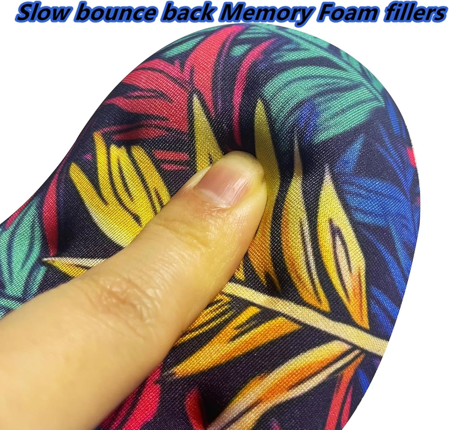 BRILA Ergonomic Memory Foam Mouse Wrist Rest Support Pad Cushion for Computer, Laptop, Office Work, PC Gaming - Massage Holes Design - Wrist Pain Relief (Black Mouse Wrist Rest)