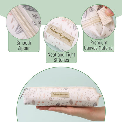 Mr. Pen- Cute Pencil Case Pouch, Multipurpose Canvas Bible Pencil Pouch, Smooth Zipper, Premium Material, Neat Stitches, Ideal for Stationery, Cosmetics, Electronics, School, Office, Travel