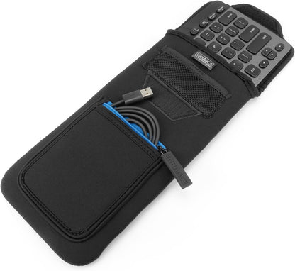 ENHANCE Keyboard Sleeve Travel Case for TKL Tenkeyless Compact Tournament eSports Gaming Keyboards (up to 15 Inches) - Rugged Neoprene Construction , Zipper Mouse Storage and Cable Storage Pouch