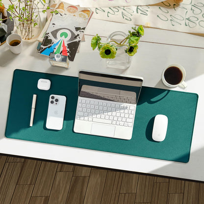 Reniteco Waterproof Large Gaming Mouse Pad with Durable Stitched Edges, Non-Slip Rubber Base, Grainy Jacquard Mouse Mat Desk Pad for Home Office Gaming, 31.5''x11.8''x0.12'', Matte Beige
