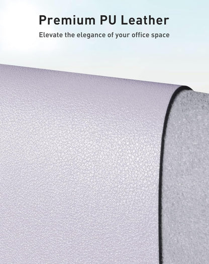 Aothia Leather Desk Pad Protector, Mouse Pad, Office Desk Mat, Non-Slip PU Leather Desk Blotter, Laptop Desk Pad, Waterproof Desk Writing Pad for Office and Home (Black,36" x 17") - Colors A