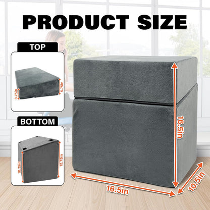 Adjustable Foot Rest Under Desk with 3 Adjustable Heights High-Density Foam Ergonomic Footrest for Office, Home, Travel Airplane, Removable Washable Cover for Back Pain Relief Posture Support (Black)