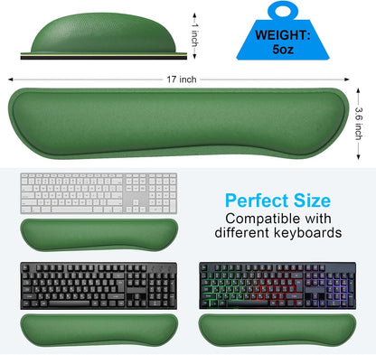 Dapesuom Enlarge Keyboard Wrist Rest, Memory Foam Keyboard Wrist Cushion for Computer Desk Mats Support, Pain Relief Ergonomic Mouse Pad Rests with Non-Slip Base for Gaming, Laptop, Radiant Orchid