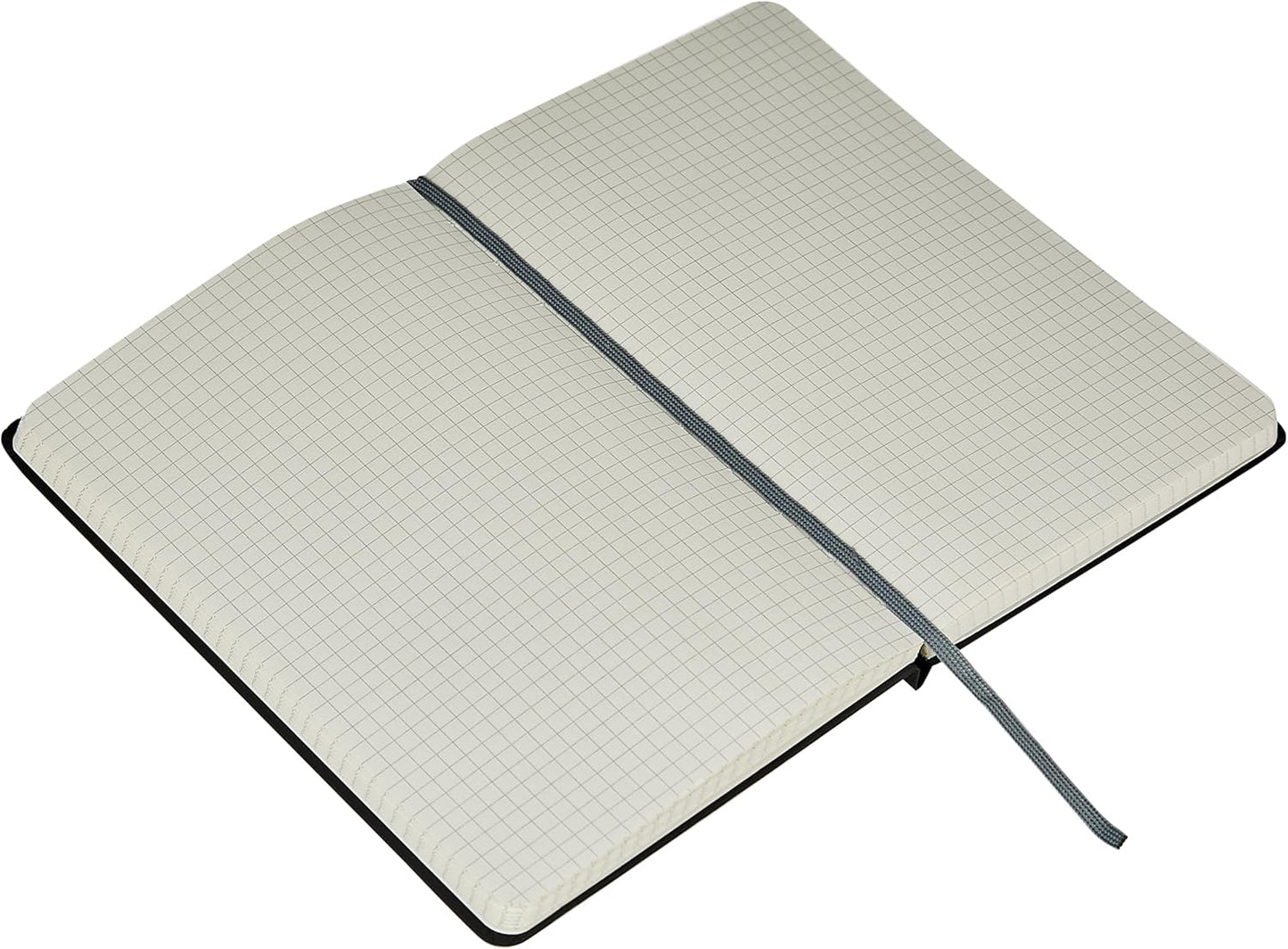 Amazon Basics Classic Grid Notebook for Writing and Note Taking, Hardcover, Graph Ruled, 240 Pages, 5" x 8.25", Black