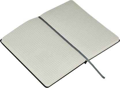 Amazon Basics Classic Grid Notebook for Writing and Note Taking, Hardcover, Graph Ruled, 240 Pages, 5" x 8.25", Black