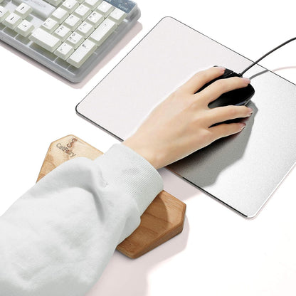 Wooden Keyboard Wrist Rest, Keyboard Wooden Palm Rest，Keyboard Wrist Rest Pad, Solid Wood Mouse Pad Wrist Guard, Ash Wood Wrist Rest, Wrist Pad for Keyboard, (Fraxinus Excelsior,11.8in)