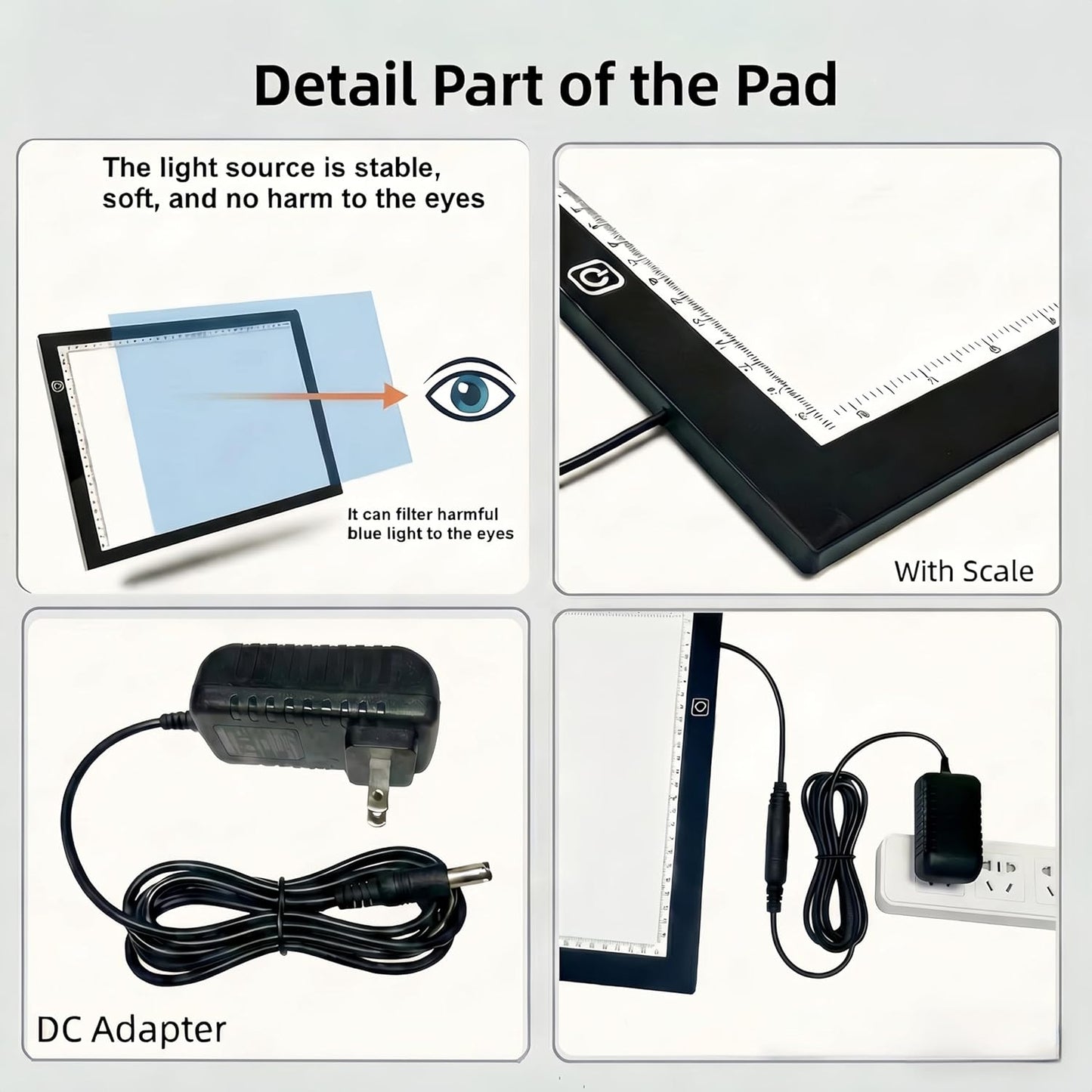 A2 Extra Large Tracing LED Light Pad for Diamond Art, Sketching, Painting - Adjustable Brightness, Sketching, Tracing - USB Powered DIY Diamond Art Light Box - No mesh No dot