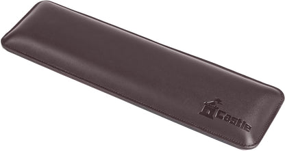 Bailey Compact by Castle - Wrist Rest for Keyboards with Around 61 Keys - Leather Ergonomic Computer Extra Firm Keyboard Wrist Support for Typists, Gaming, Heavy Office Use (Stone, Compact Size)
