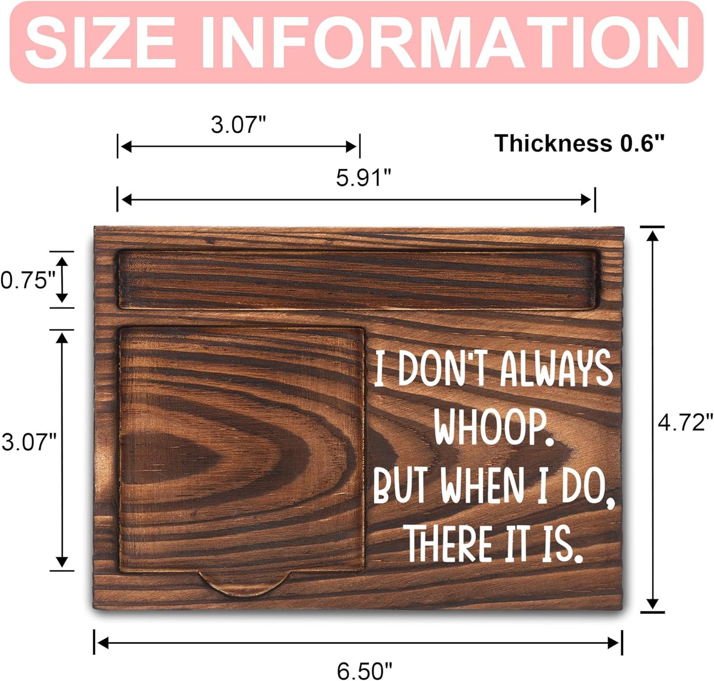 Inspirational Motivational Gifts, Encourage Gifts, Recovery Gifts, Little Reminders Sticky Note Holder, Post-it Note Dispenser for Desk, Wooden Post-it Note & Pen Holder 6.5" x 4.7" - FTA121