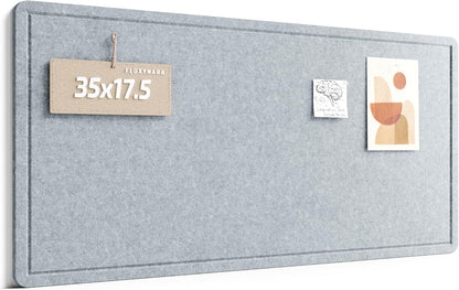 Fluxynara Bulletin Board, 23.6" x 17.5" Cork Board Alternative with 12 Safe Removable Adhesive Tabs, Foldable Felt Pin Board for Home Office, Classroom, Bedroom,Entryway for Walls—Sage