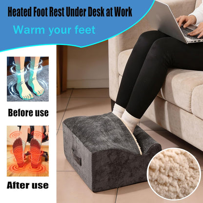 Foot Rest for Under Desk at Work,At Work Soft Ergonomic Footrest,Support Foot Pillow,Heel Chair,Leg Elevation Pillow,(Blue)