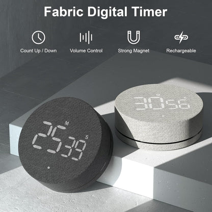 AVINIA Digital Kitchen Timers, Visual timers Large LED Display Magnetic Countdown Countup Timer for Classroom Cooking Fitness Baking Studying Teaching, Easy for Kids and Seniors White