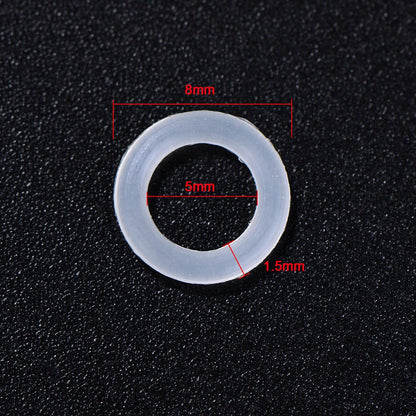 Sumind 200 Pieces O Ring Keyboard, O Rings Keycaps, Clear Rubber Keycap Dampeners with Plastic Storage Box for Mx Switch and Mechanical Keys