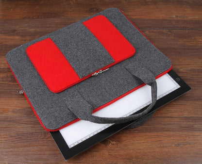 Felt Case Painting Carrying Laptop Case Shockproof Storage Led Light Pad Bag 14.5 x 10.75 Inch Painting Board Leaf Look Weeding Light Box Tools Accessories (For Small Size Light Pad)