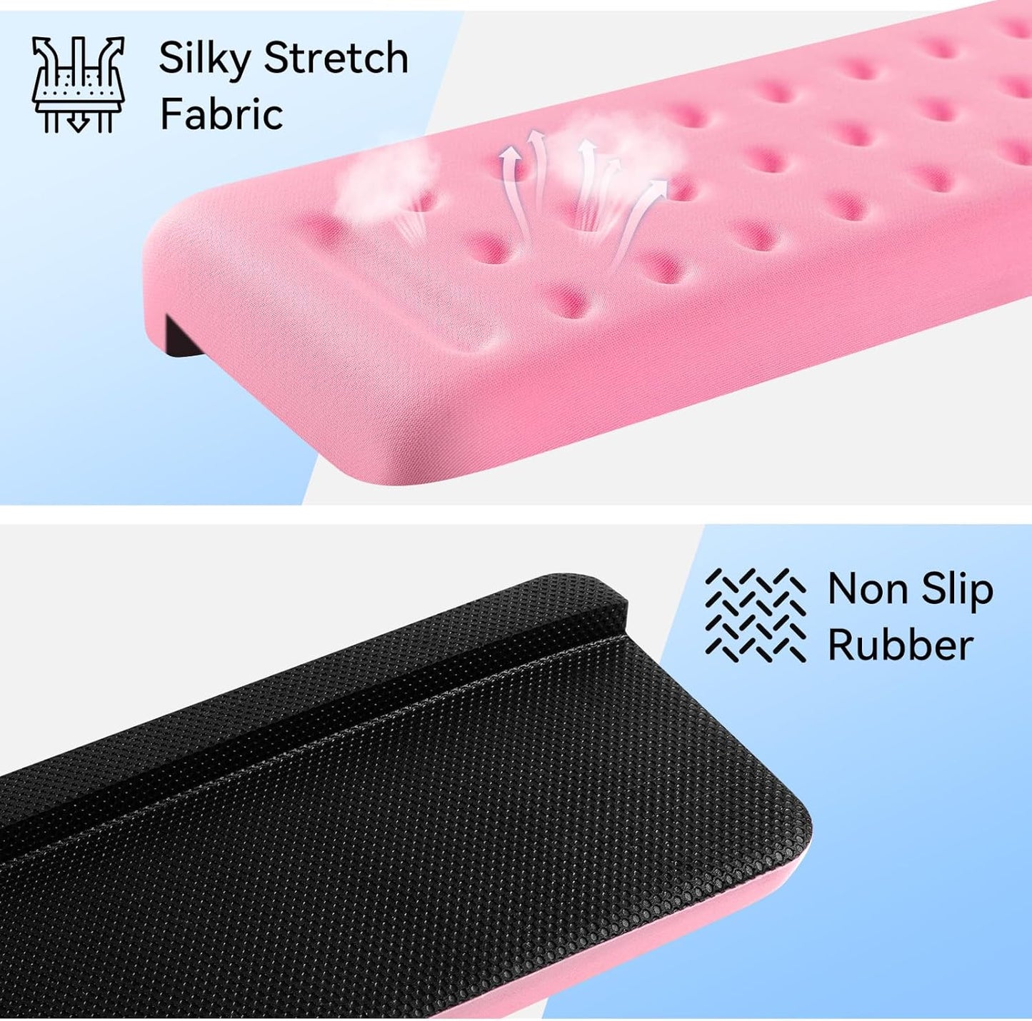 Sushret L-Shaped Desk Elbow Pad for Desk, 2-Pack Memory Foam Elbow Rest for Desk Edge Cushion, Non-Slip Ergonomic Arm Rest for Wrist, Palm & Forearm Support, Office Home, Separate Design, Black