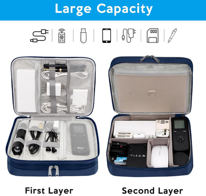 CILLA Electronics Organizer Travel, Travel Cord Organizer Case, Compact Electronics Accessories Bag for Cable, Cord, Charger, Phone