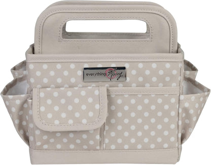 Everything Mary Craft Caddy, Tan Dot - Art Storage for Supplies & Crafts - Supply Organizers Tote for School Classroom, Office, and Home - Organization for Makeup & Nurses